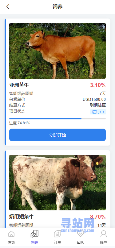 多语言养殖投资系统/养牛投资返利/签到/前端VUE