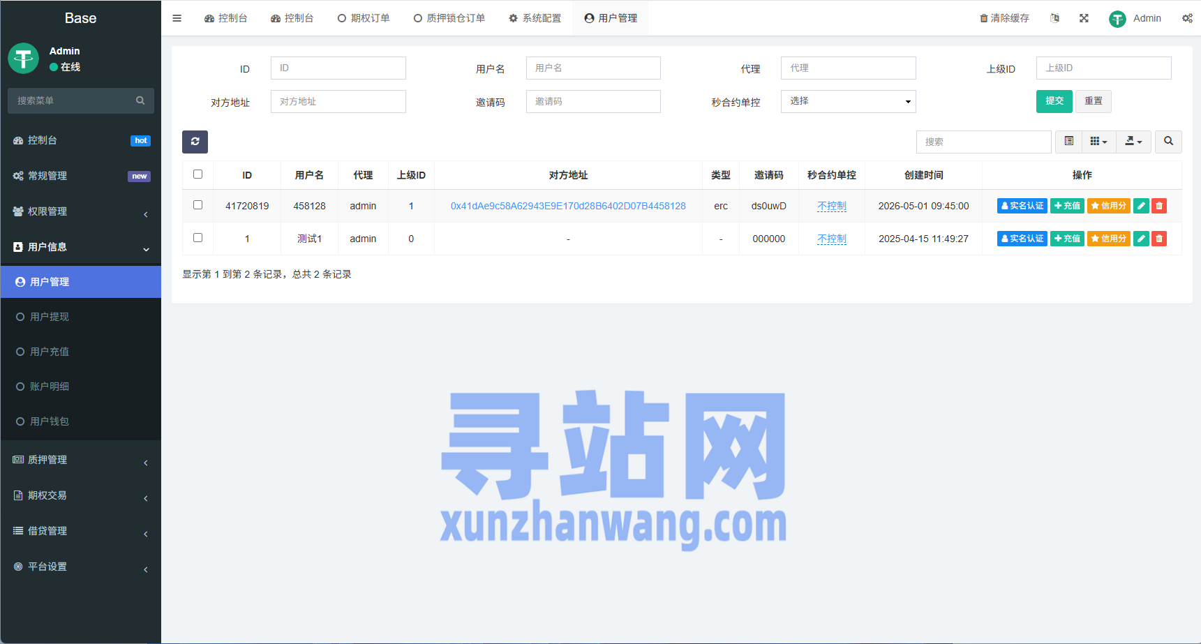 海外DAPP秒合约交易所/黄金/外汇/贷款/量化/信用分