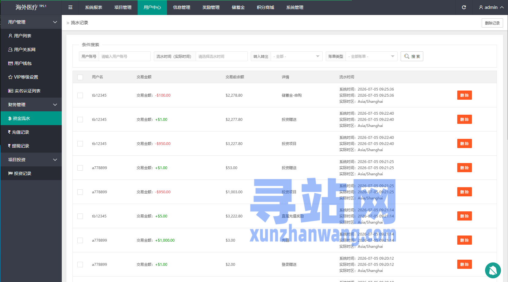 海外医疗投资理财系统/多语言投资/余额宝/推广分销