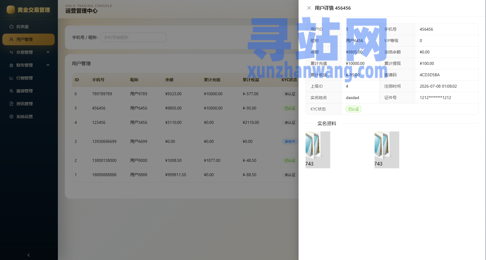 新版海外黄金微交易/黄金秒合约交易/黄金投资/前端VUE