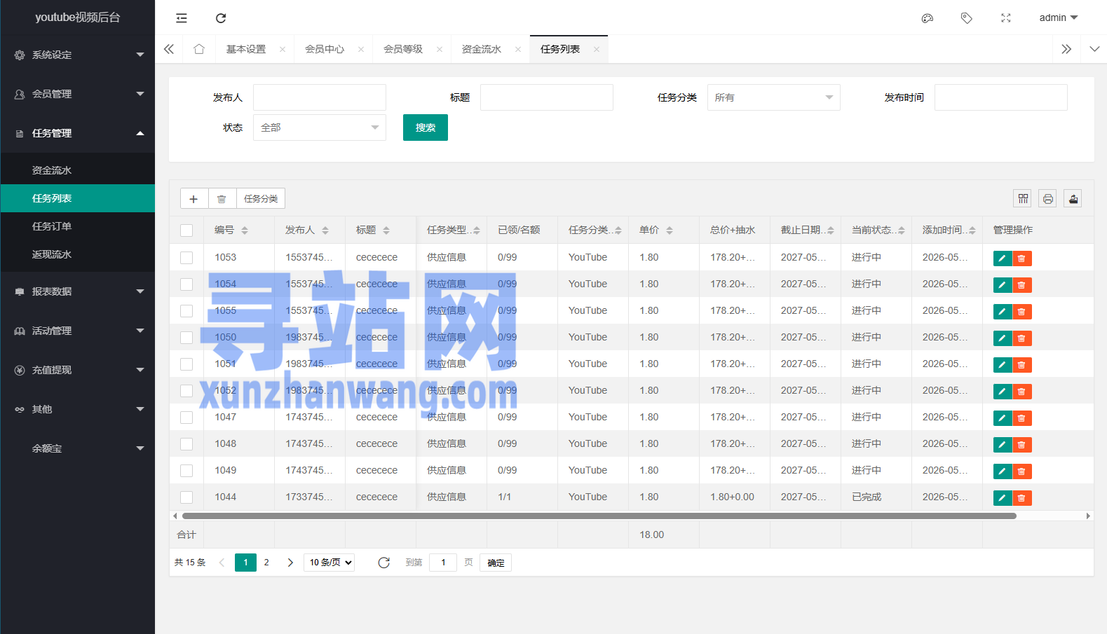 多语言视频任务系统/VIP任务/视频返利/余额宝/前端VUE