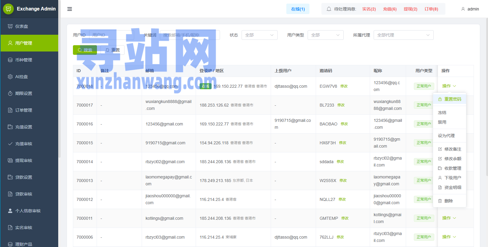 海外综合秒合约交易所/美股/外汇/理财/贷款/K线控制